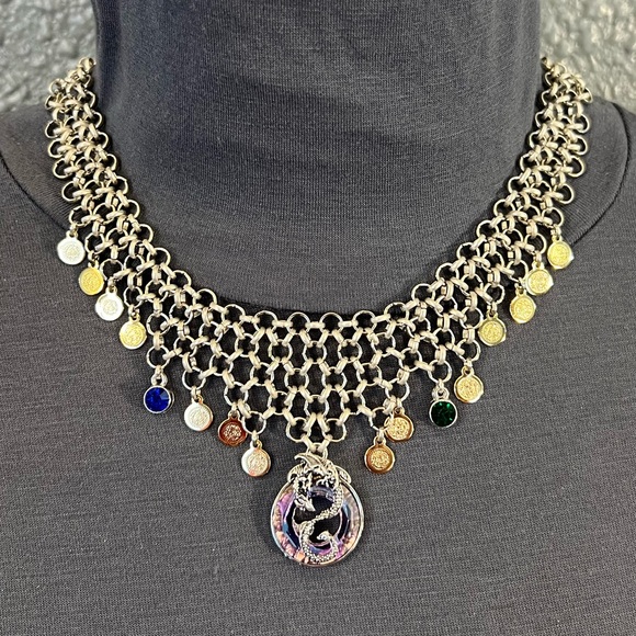 “Smaug’s Treasure" Dragon Handmade Chainmail Necklace The Hobbit Fantasy Tolkien - Picture 7 of 16